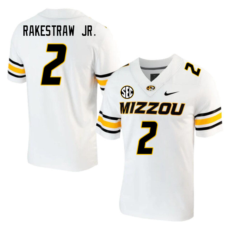 Men #2 Ennis Rakestraw Jr. Missouri Tigers College 2023 Football Stitched Jerseys Sale-White - Click Image to Close